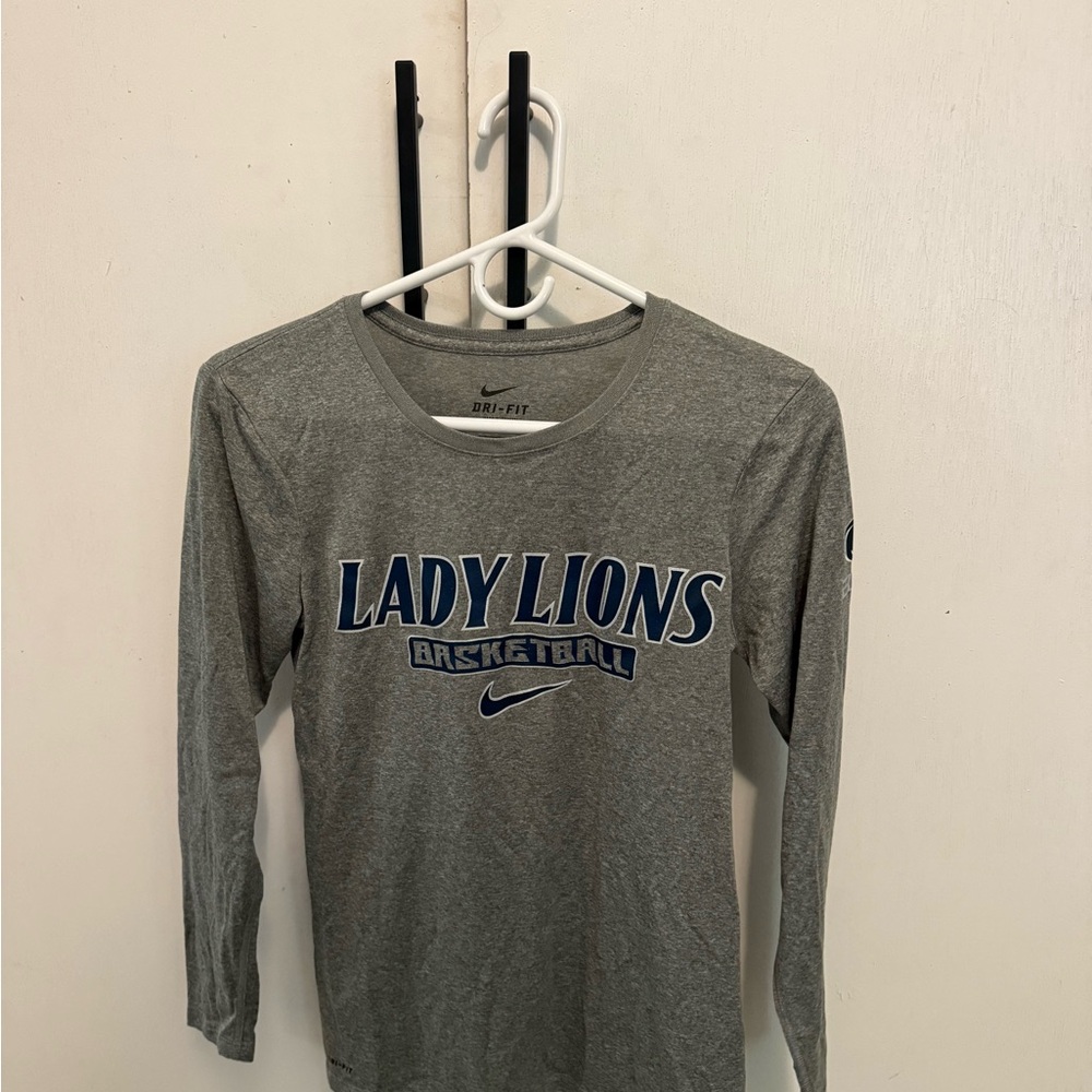 Nike Dri Fit Size Small Gray Long Sleeve Lady Penn State Shirt